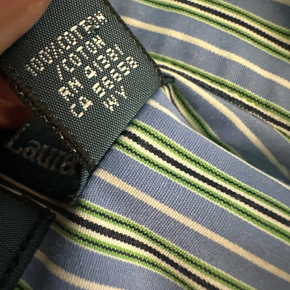 Polo Ralph Lauren‎ Button Up Mens Sz 15.5 32/33 Regent Classic Fit Striped Shirt